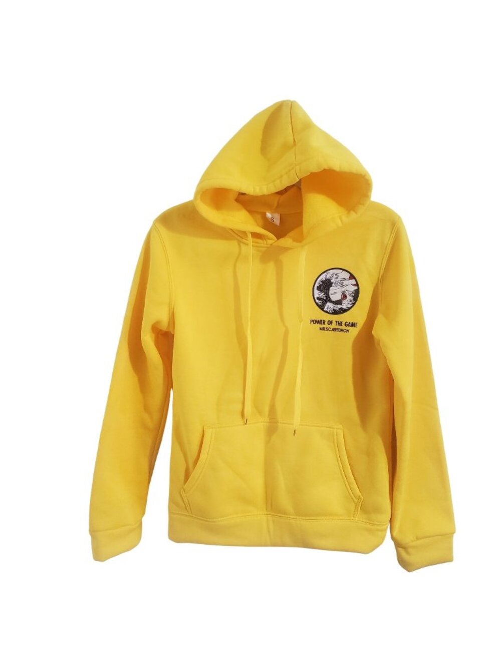 Power of the Game Law of Nature Hooded Pullover Hoodie Yellow Youth Small NEW